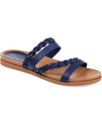 Journee Collection - Collection Women's Colette Braided Strappy Flat Sandals
