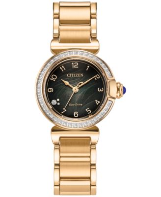 Citizen - Women's Diamond (1/6 ct. t.w.) Rose Gold-Tone Stainless Steel Bracelet Watch 26mm