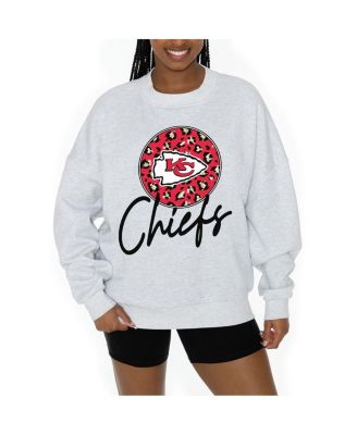Gameday Couture - Men's and Women's Ash Kansas City Chiefs Going Wild Premium Fleece Pullover Sweatshirt