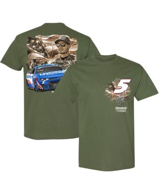 Hendrick Motorsports Team Collection - Men's Olive Kyle Larson HendrickCars.com Military Car T-Shirt
