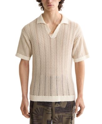 SCOTCH & SODA - Men's Structured Knit Sweater Polo Shirt