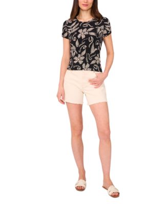 Vince Camuto - Women's Printed Keyhole Top