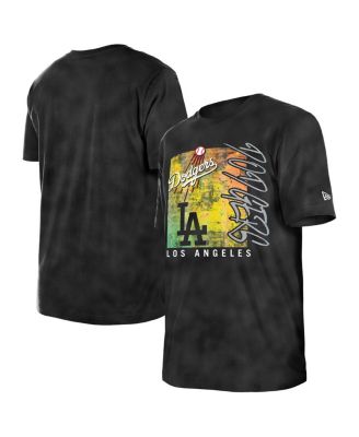 New Era - Women's Black Los Angeles Dodgers Sport Classics Enzyme Wash Oversized T-Shirt