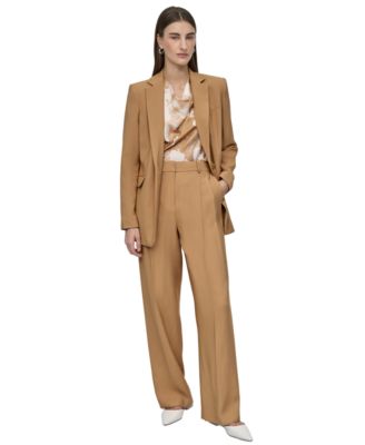 DKNY - Petite Long Sleeve One-Button Blazer