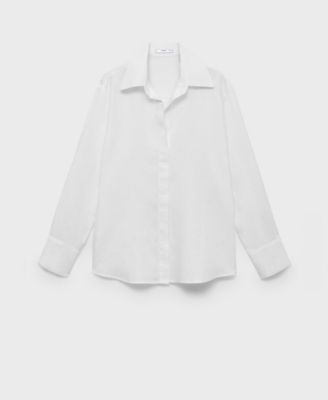 MANGO - Women's Linen Oversized Shirt