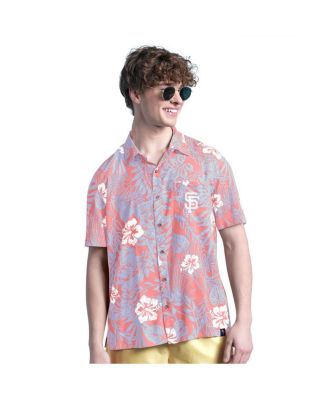 Margaritaville - Men's Coral San Francisco Giants Palm Shade Party Button-Up Shirt