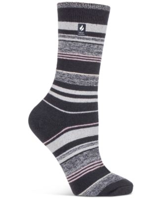 Heat Holders - Women's Ultra Lite Heather Stripe Crew Socks