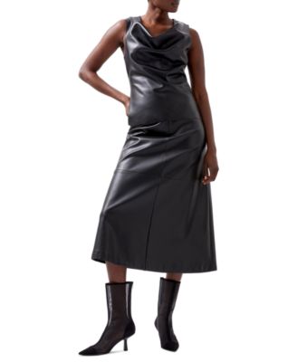 French Connection - Women's Elettra Faux-Leather Dress