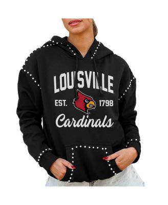 Gameday Couture - Women's Black Louisville Cardinals Studded Pullover Hoodie