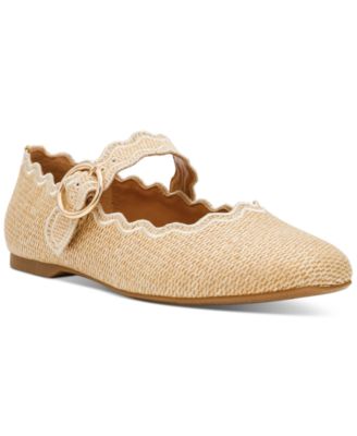 DV Dolce Vita - Women's Melora Buckle Scalloped Mary Jane Flats