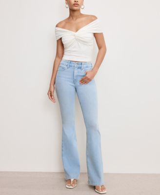 Good American - Women's Soft Tech Good Legs Flare Jeans