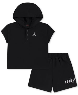 Jordan - Toddler Boys Henley Hoodie & Shorts, 2 Piece Set
