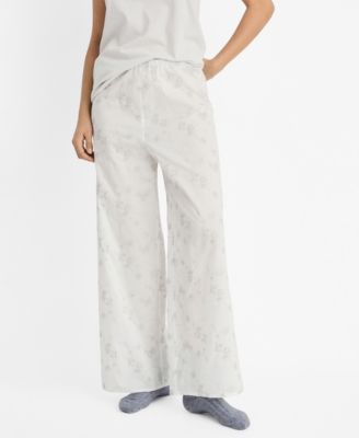 MANGO - Women's Embroidered Pajama Trousers