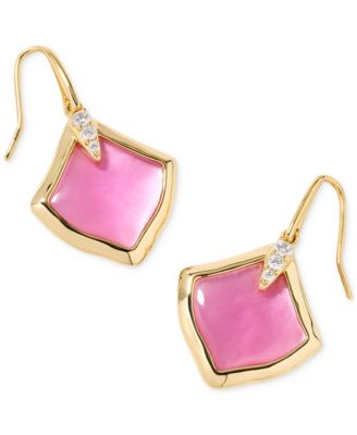 Kendra Scott - 14K Gold-Plated Pav&eacute; & Color Mother-of-Pearl Drop Earrings