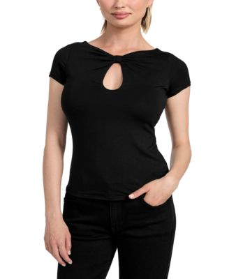 GUESS - Women's Joey Cutout Cap-Sleeve Top