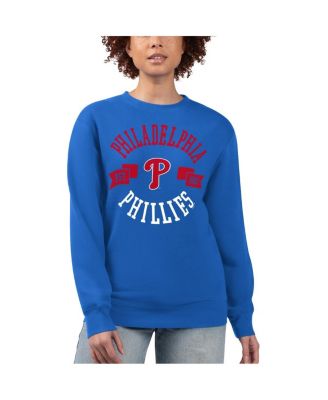 G-III 4Her by Carl Banks - Women's&nbsp;Royal Philadelphia Phillies Team Logo Fleece Pullover Sweatshirt