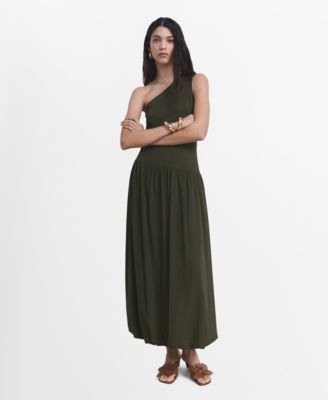 MANGO - Women's Asymmetrical Puffed Dress