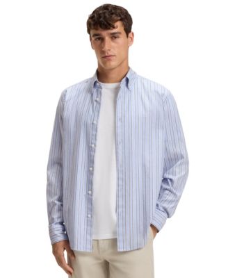 Hugo Boss - Men's Stretch-Cotton Dobby Regular-Fit Shirt
