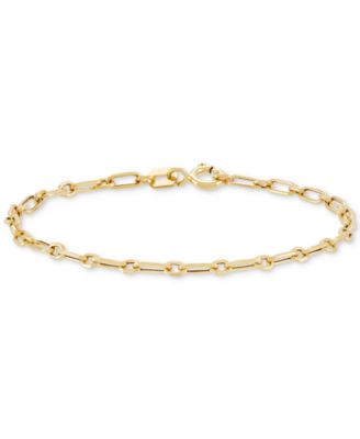Italian Gold - Paperclip Link Chain Bracelet in 14k Gold