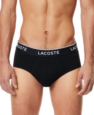 Lacoste - Men's 3pk. Regular-Fit Stretch Logo Band Briefs