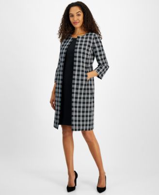 Le Suit - Women's 3/4-Sleeve Topper Jacket & Sheath Dress