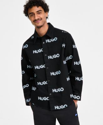 Hugo Boss - Men's Oversized-Fit Logo Shirt Jacket