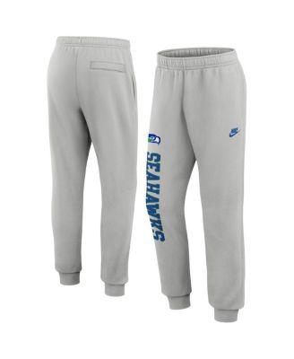 Nike - Men's Silver Seattle Seahawks Rewind Club Fleece Joggers
