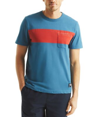 Nautica - Men's Short Sleeve Chest Stripe Crewneck T-Shirt