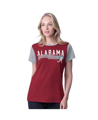G-III 4Her by Carl Banks - Women's Crimson Alabama Crimson Tide Racer Crewneck Ringer T-Shirt