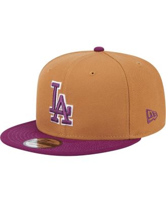 New Era - Men's Brown/Purple Los Angeles Dodgers Color Pack Two-Tone 9FIFTY Snapback Hat