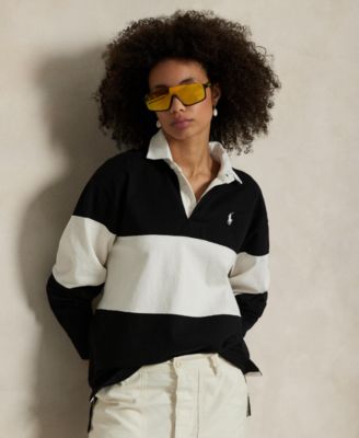 Polo Ralph Lauren - Women's Color-Blocked Cotton Jersey Rugby Shirt