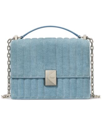 kate spade new york - Deco Denim Chain Leather Shoulder Bag
