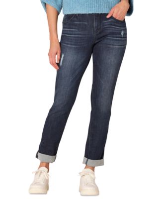 Democracy - Petite "Ab" Solutuion Cuffed Girlfriend Jeans