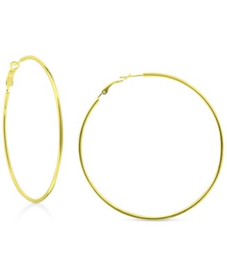 Giani Bernini - Polished Wire Large Hoop Earrings in 18k Gold-Plated Sterling Silver or Sterling Silver, 70mm