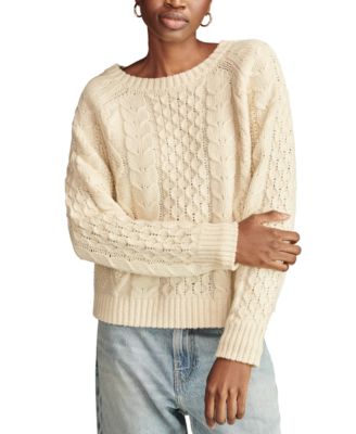 Lucky Brand - Women's Mixed Cable Crewneck Sweater