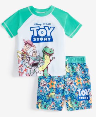 Toy Story - Toddler Boys Rash Guard & Swim Trunks Two-Piece Swimsuit