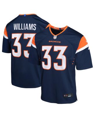 Nike - Big Boys and Girls Javonte Williams Navy Denver Broncos Mile High Collection Game Jersey