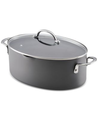 Rachael Ray - Professional Hard-Anodized Nonstick 8-Qt. Oval Pasta Pot & Braiser