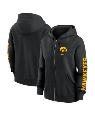 Nike - Women's Black Iowa Hawkeyes Oversize Lockup Phoenix Full-Zip Hoodie Jacket