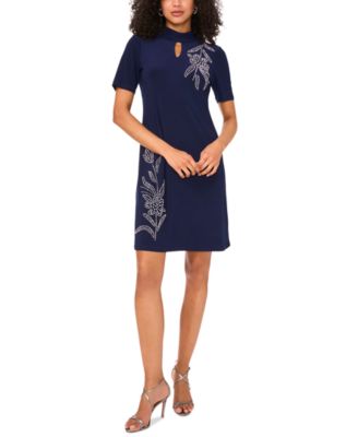 MSK - Petite Embellished Short-Sleeve Sheath Dress