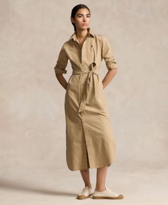 Polo Ralph Lauren - Women's Belted Cotton Midi Shirtdress
