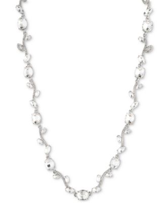 Givenchy - Silver Tone Viney Crystal Collar Necklace