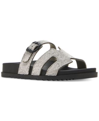 Madden Girl - Women's Darling-R Embellished Footbed Slide Sandals