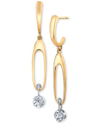 Sirena - Diamond Drop Earrings (1/2 ct. t.w.) in 14k Yellow & White Gold