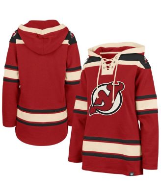 '47 Brand - Women's Red New Jersey Devils Superior Lacer Pullover Hoodie