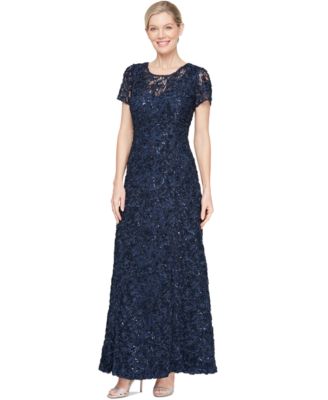 Alex Evenings - Women's Soutache Sequinned A-Line Dress