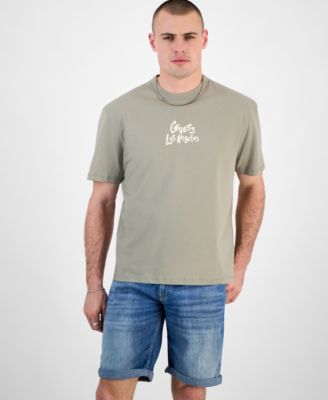 GUESS - Men's Relaxed-Fit Back Patch Logo Graphic T-Shirt