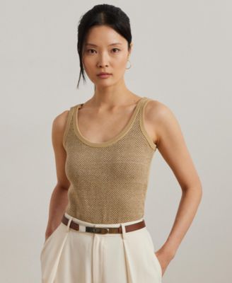 Lauren Ralph Lauren - Women's Herringbone & Jersey Sweater Tank Top