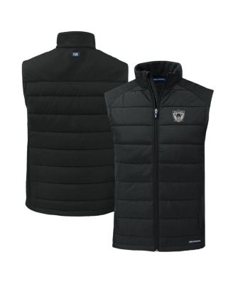 Cutter & Buck - Men's Cutter Buck Black Las Vegas Raiders Throwback Evoke Hybrid Eco Softshell Full-Zip Vest