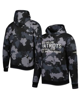 The Wild Collective - Men's Black New England Patriots Camo Pullover Hoodie